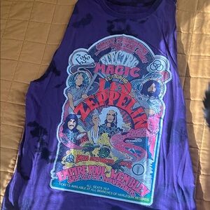 Led Zeppelin Purple Graphic Tank Top